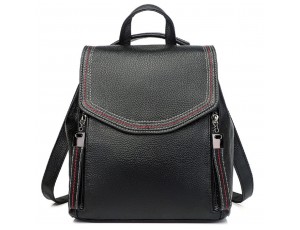 Жіночий шкіряний рюкзак чорного кольору F-A25F-FL-88805WA - Royalbag