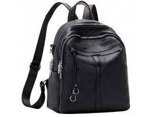 Шкіряний жіночий чорний рюкзак Olivia Leather F-FL-NWBP27-1138A - Royalbag