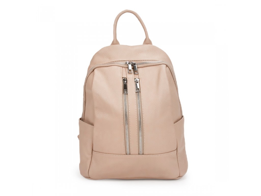 Женский кожаный рюкзак пудрового цвета Firenze Italy F-IT-5553P - Royalbag