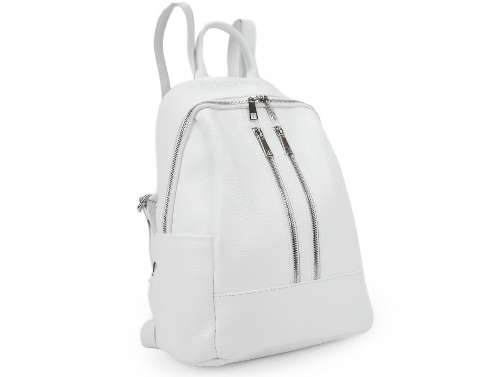 Женский кожаный рюкзак белого цвета Firenze Italy F-IT-5553W - Royalbag Фото 1