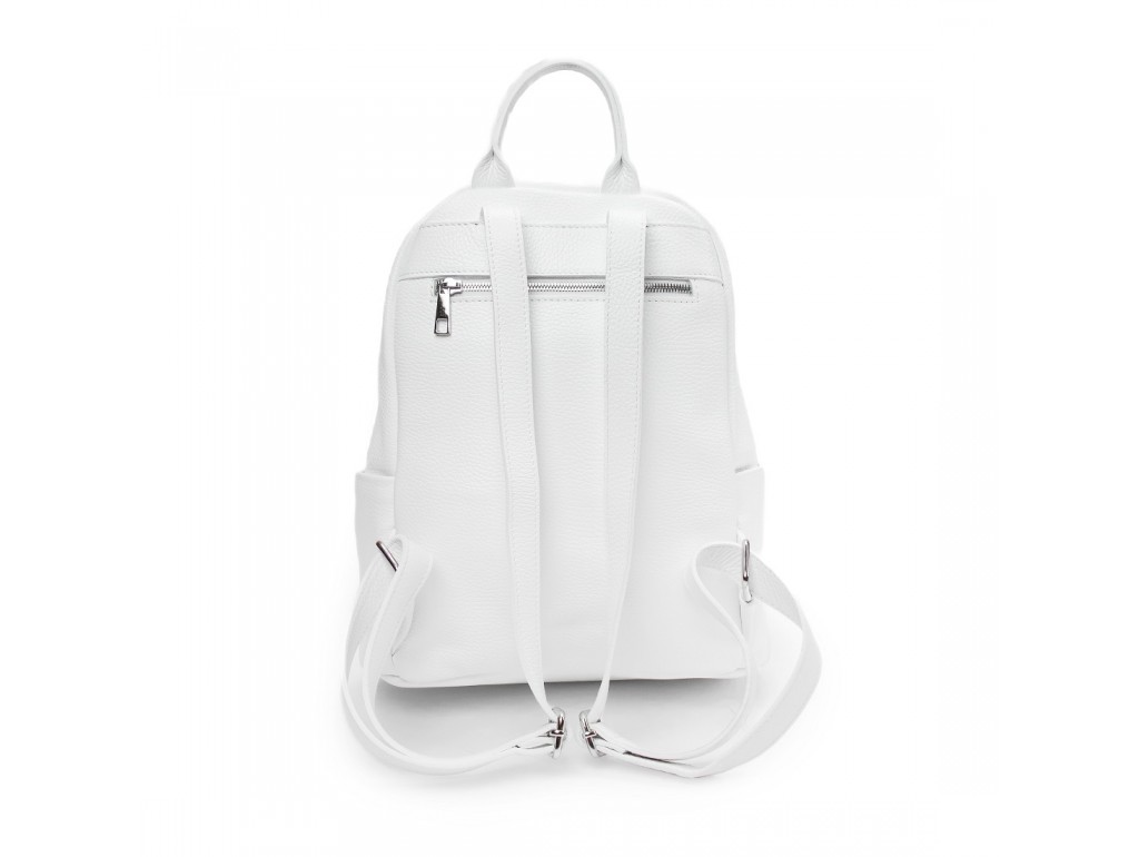 Шкіряний жіночий рюкзак білого кольору Firenze Italy F-IT-5553W - Royalbag