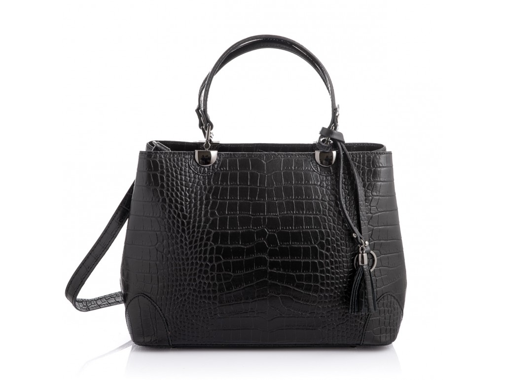 Класична жіноча чорна сумка Firenze Italy F-IT-7603A - Royalbag