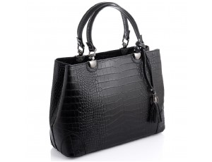 Класична жіноча чорна сумка Firenze Italy F-IT-7603A - Royalbag
