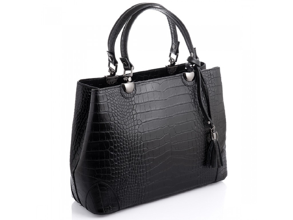 Класична жіноча чорна сумка Firenze Italy F-IT-7603A - Royalbag Фото 1