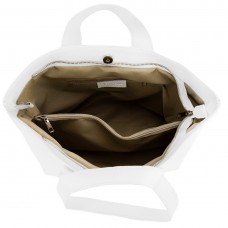 Женский кожаный шоппер белый Firenze Italy F-IT-7615W - Royalbag
