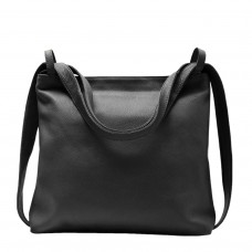 Кожаная черная сумка шоппер Firenze Italy F-IT-7620A - Royalbag Фото 2