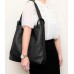 Кожаная черная сумка шоппер Firenze Italy F-IT-7620A - Royalbag Фото 3