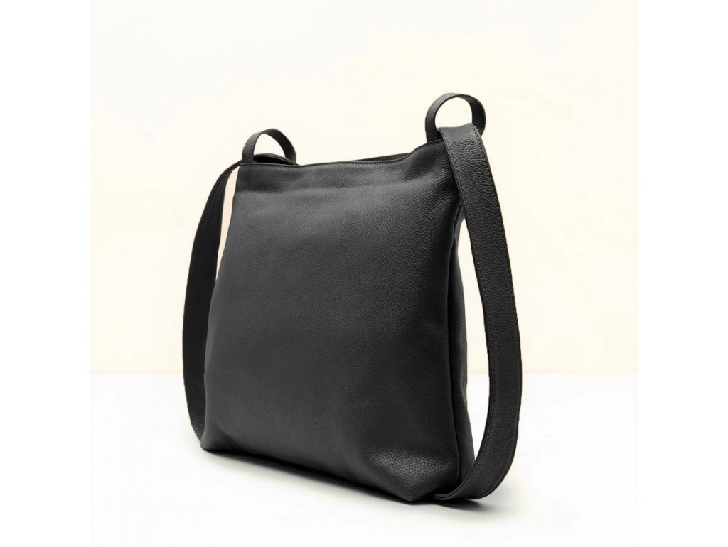 Кожаная черная сумка шоппер Firenze Italy F-IT-7620A - Royalbag