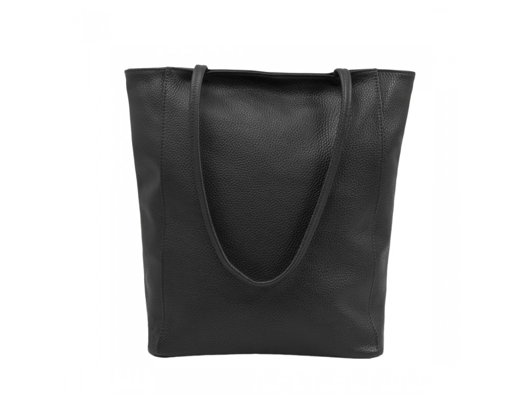 Жіноча шкіряна сумка чорний шоппер Firenze Italy F-IT-7622AM - Royalbag Фото 1