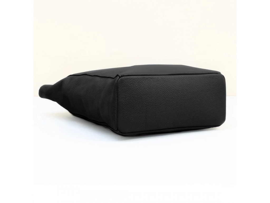 Жіноча шкіряна сумка чорний шоппер Firenze Italy F-IT-7622AM - Royalbag