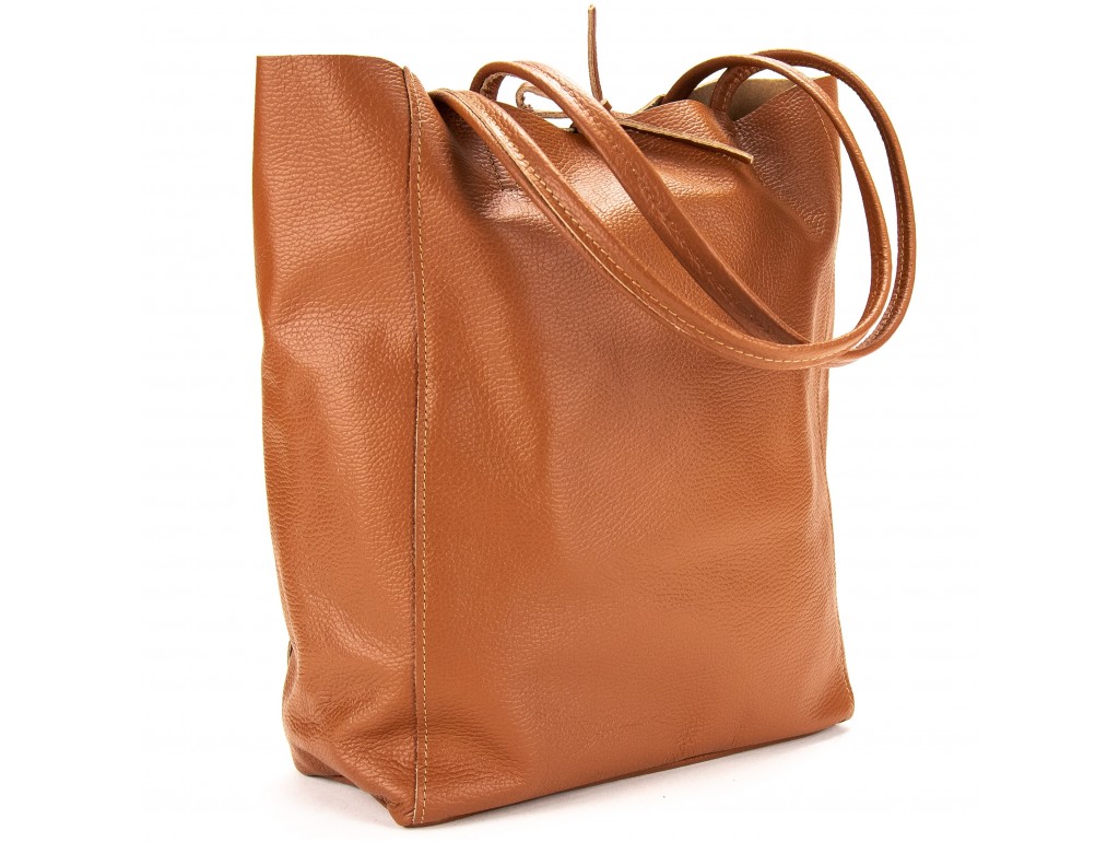 Женская кожаная сумка шоппер коричневая Firenze Italy F-IT-7622С - Royalbag