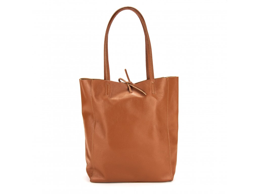 Женская кожаная сумка шоппер коричневая Firenze Italy F-IT-7622С - Royalbag