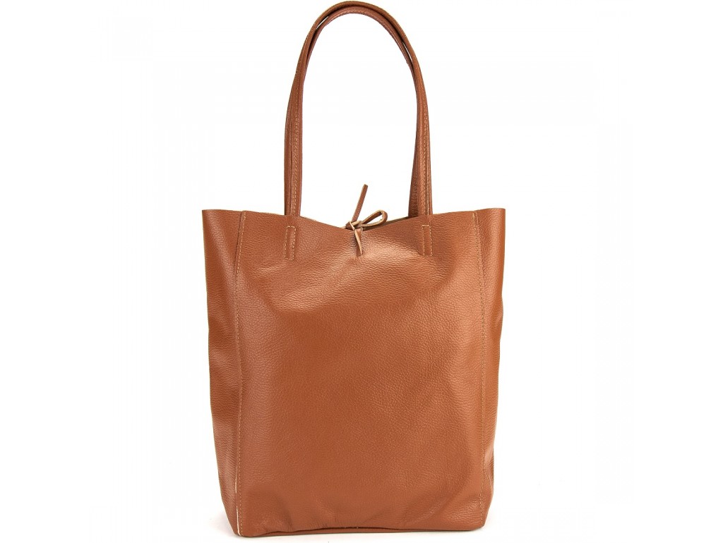 Жіноча шкіряна коричнева сумка шоппер Firenze Italy F-IT-7622С - Royalbag Фото 1