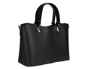 Черная кожаная женская сумка средних размеров Firenze Italy F-IT-7627A - Royalbag
