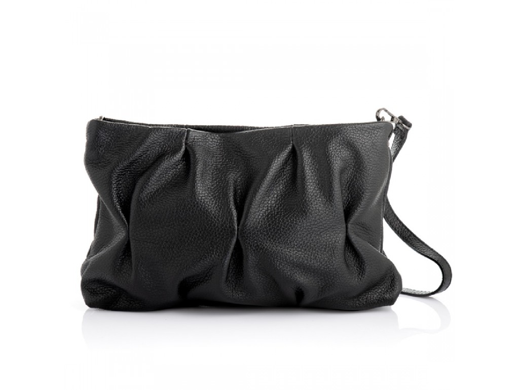 Мягкая женская сумочка черная Firenze Italy F-IT-8708A - Royalbag Фото 1