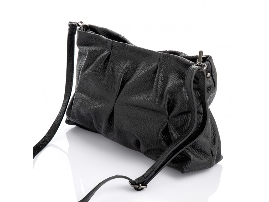 Мягкая женская сумочка черная Firenze Italy F-IT-8708A - Royalbag