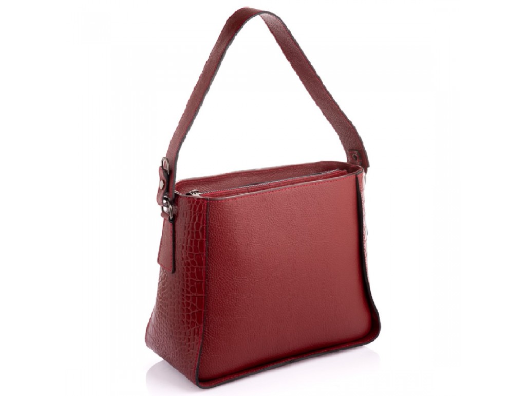 Жіноча шкіряна сумка червоного кольору Firenze Italy F-IT-8712R - Royalbag Фото 1