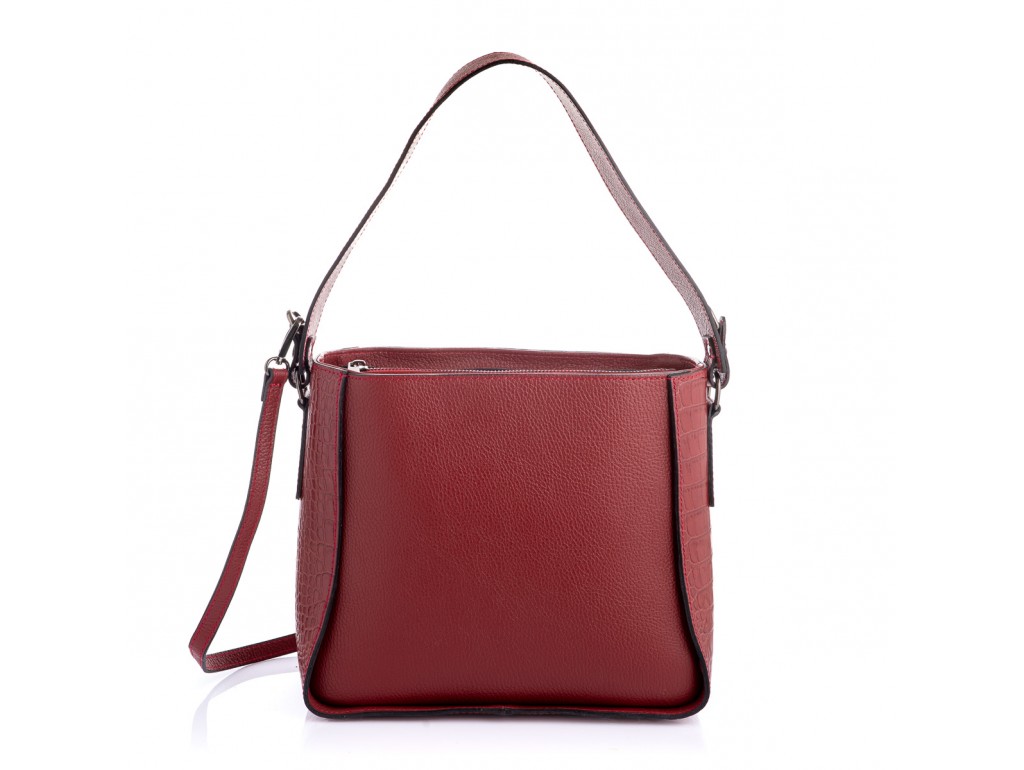 Жіноча шкіряна сумка червоного кольору Firenze Italy F-IT-8712R - Royalbag