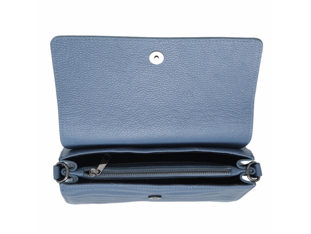 Шкіряна синя сумка кросбоді з клапаном Firenze Italy F-IT-9809BL - Royalbag