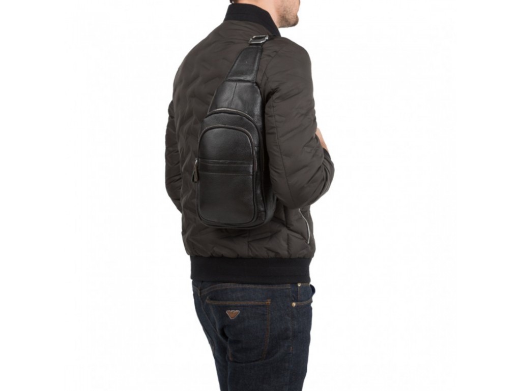 Мужская сумка-слинг черного цвета Tiding Bag FL-A25F-66602A - Royalbag