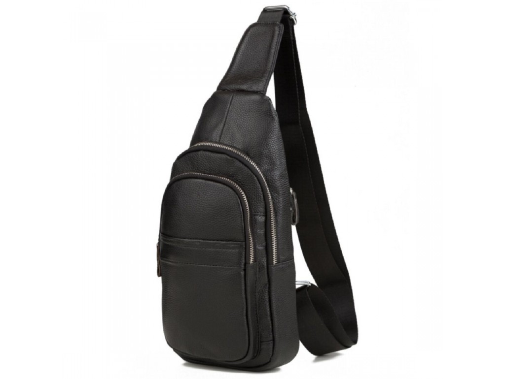 Чоловіча сумка-слінг чорного кольору Tiding Bag FL-A25F-66602A - Royalbag
