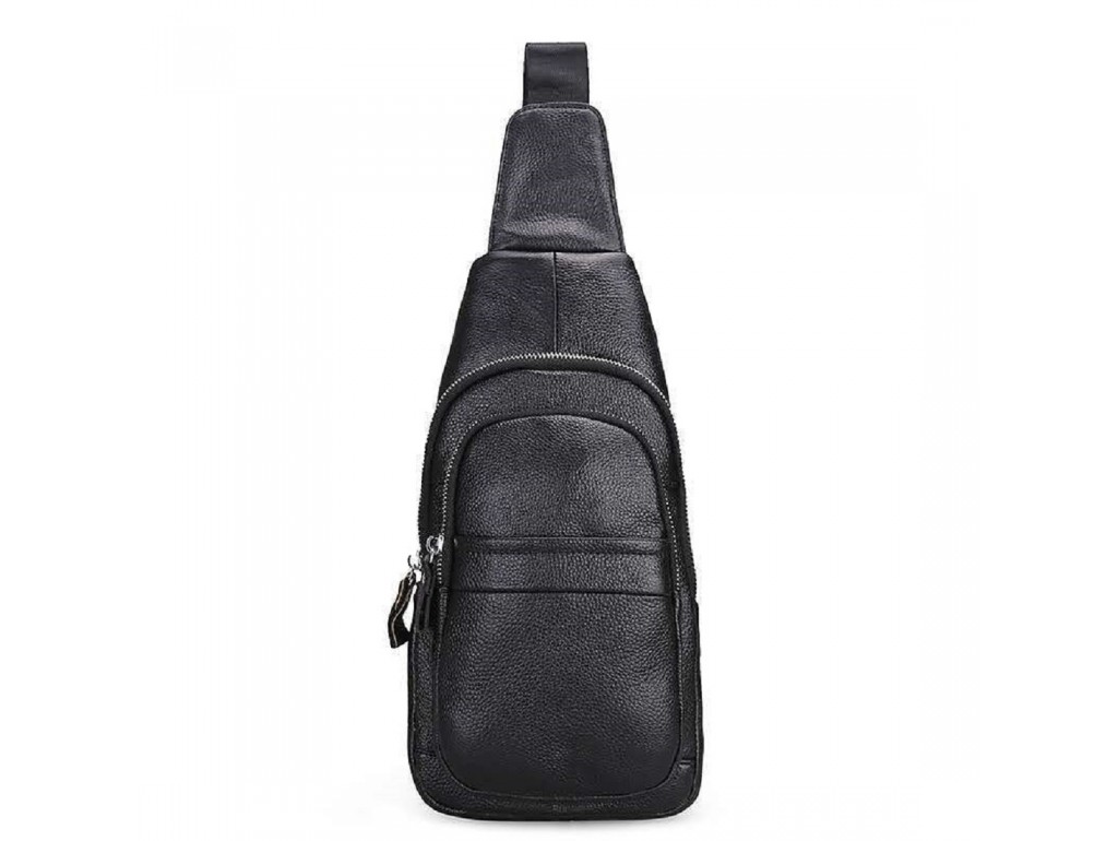 Чоловіча сумка-слінг чорного кольору Tiding Bag FL-A25F-66602A - Royalbag Фото 1