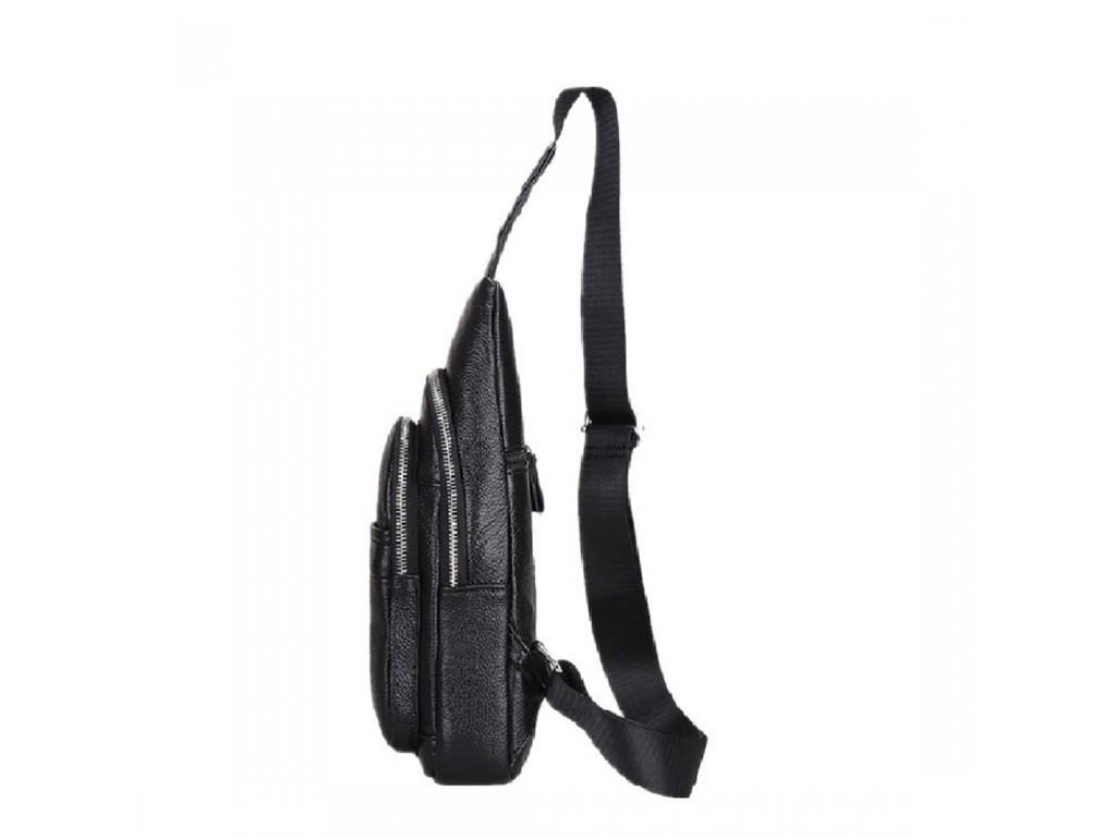 Чоловіча сумка-слінг чорного кольору Tiding Bag FL-A25F-66602A - Royalbag