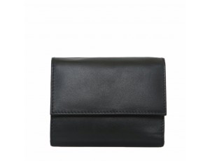 Кожаный черный кошелек Firenze Italy IT-8898AA - Royalbag