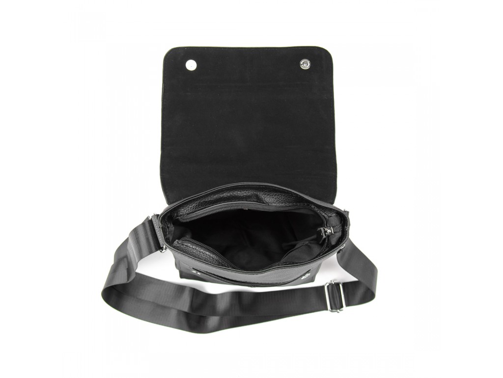 Удобный кожаный мессенджер с клапаном на магнитах Tiding Bag M56-3656A - Royalbag