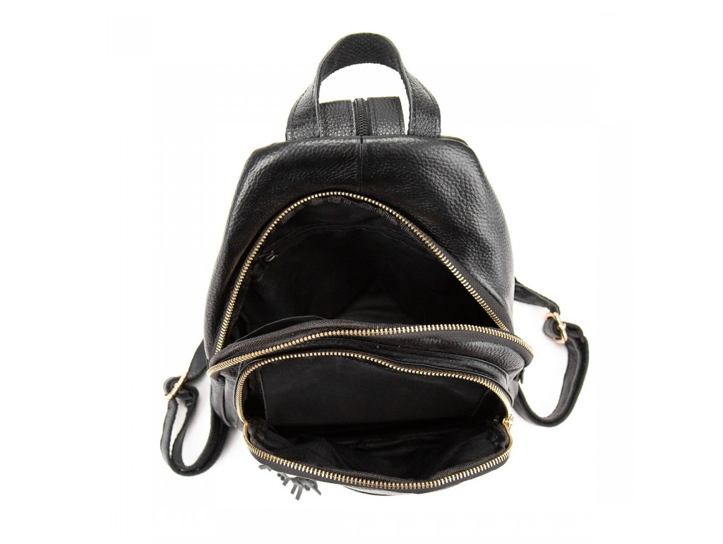 Женский кожаный черный рюкзак Riche NM20-W1032A - Royalbag