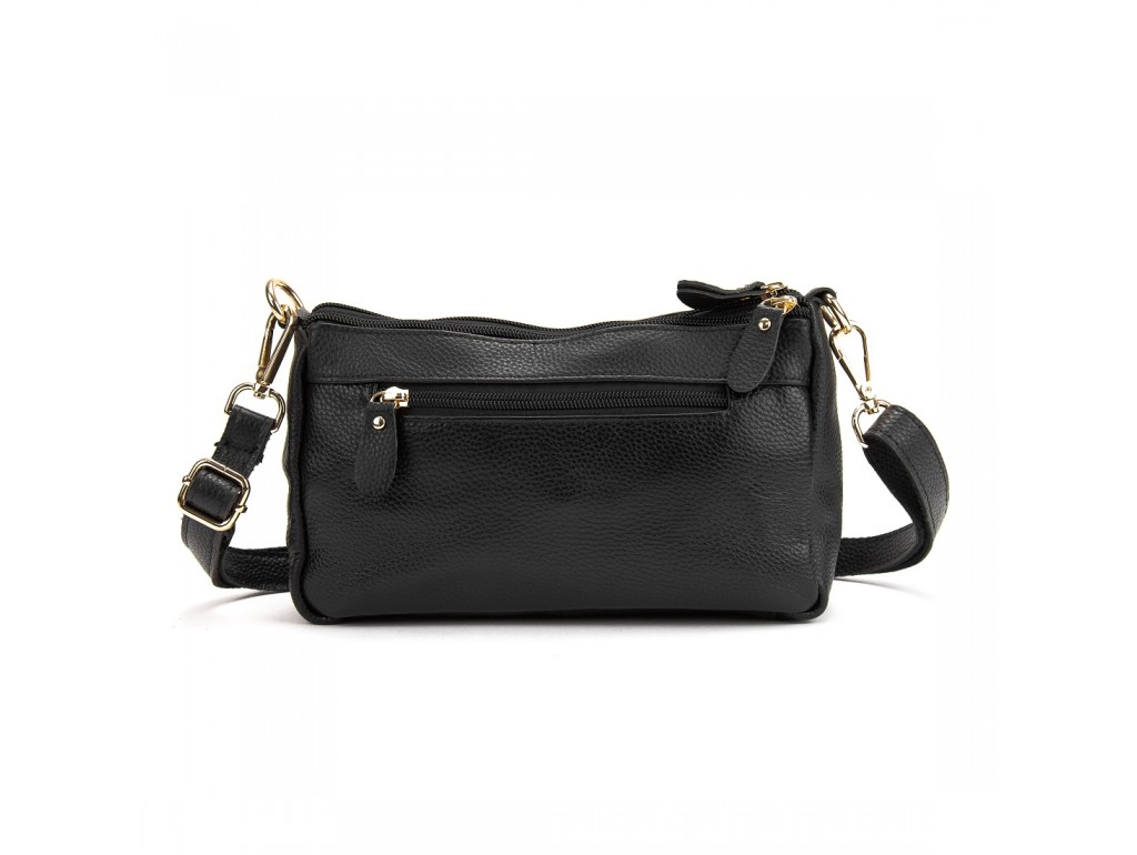Женская черная сумка через плечо из натуральной кожи Riche NM20-W1179A - Royalbag