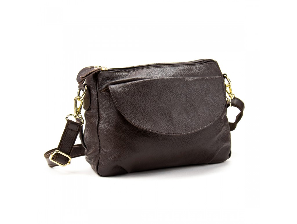 Женская кожаная сумка коричневая Riche NM20-W1195C - Royalbag