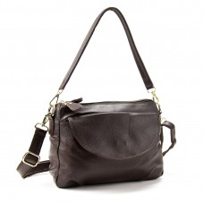 Женская кожаная сумка коричневая Riche NM20-W1195C - Royalbag Фото 2
