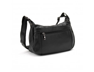 Жіноча чорна сумка через плече з натуральної шкіри Riche NM20-W2024A - Royalbag