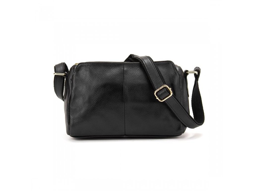 Жіноча шкіряна сумка чорна Riche NM20-W828A - Royalbag Фото 1