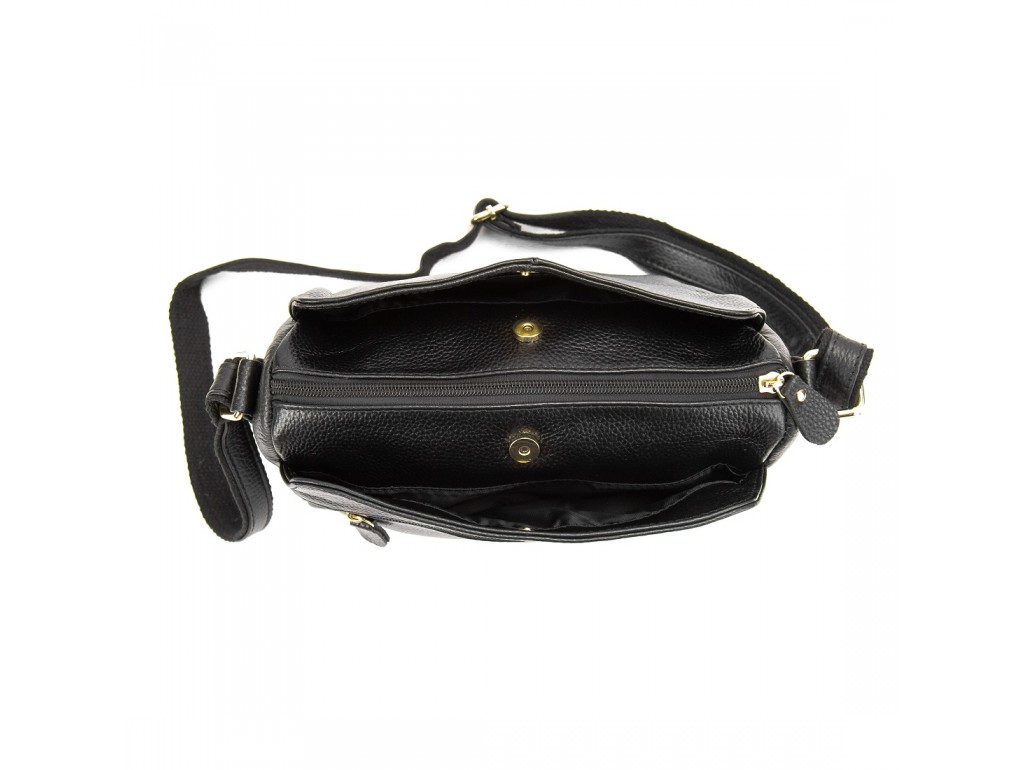 Женская кожаная сумка черная Riche NM20-W828A - Royalbag