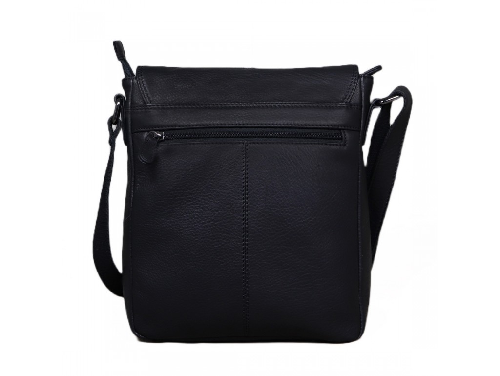 Шкіряна сумка через плече в чорному кольорі Tavinchi R-3161A - Royalbag