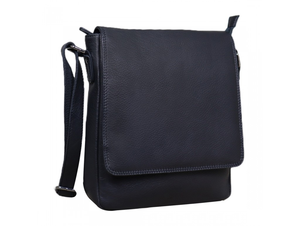 Шкіряна сумка через плече в чорному кольорі Tavinchi R-3161A - Royalbag Фото 1