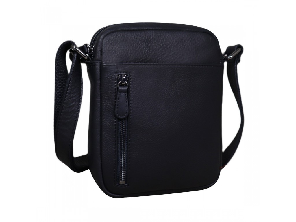 Шкіряна сумка через плече в чорному кольорі Tavinchi R-3169A - Royalbag Фото 1