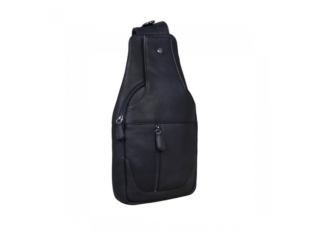 Мужской кожаный черный слинг на плечо Tavinchi R-6101A - Royalbag Фото 1