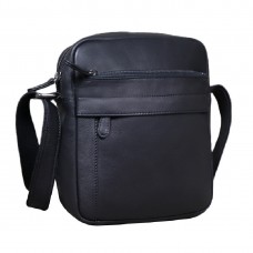 Шкіряна сумка через плече в чорному кольорі Tavinchi R-9885A - Royalbag Фото 2