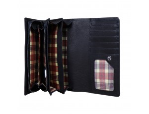 Шкіряний чорний гаманець Tavinchi R-P-5190A - Royalbag