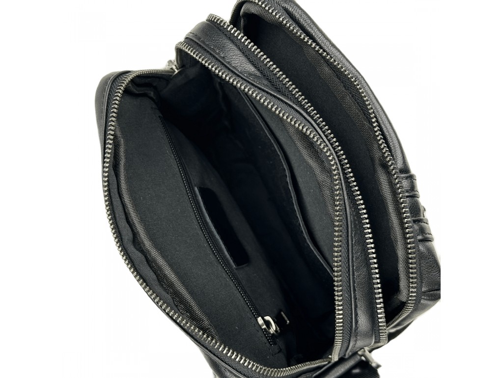 Мужской средний черный мессенджер Tiding Bag S-JMD10-8153A - Royalbag