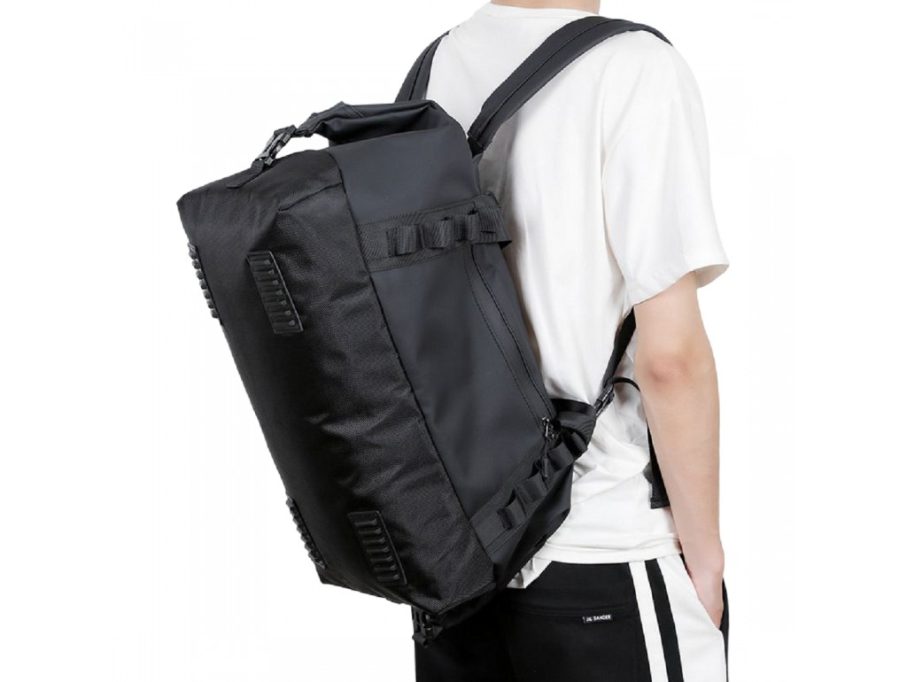 Текстильная черная сумка-рюкзак Confident TB9-T-276A - Royalbag