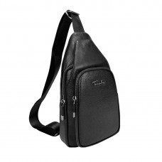 Мужской кожаный черный слинг на плечо Tavinchi TV-SM8-681A-1 - Royalbag Фото 2