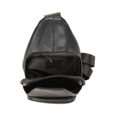 Мужской кожаный черный слинг на плечо Tavinchi TV-SM8-681A - Royalbag