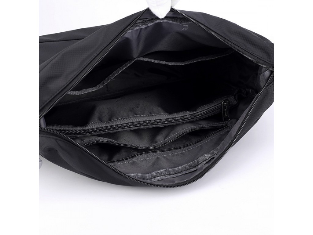 Женский черный тканевый мессенджер Confident WT1-3051A - Royalbag
