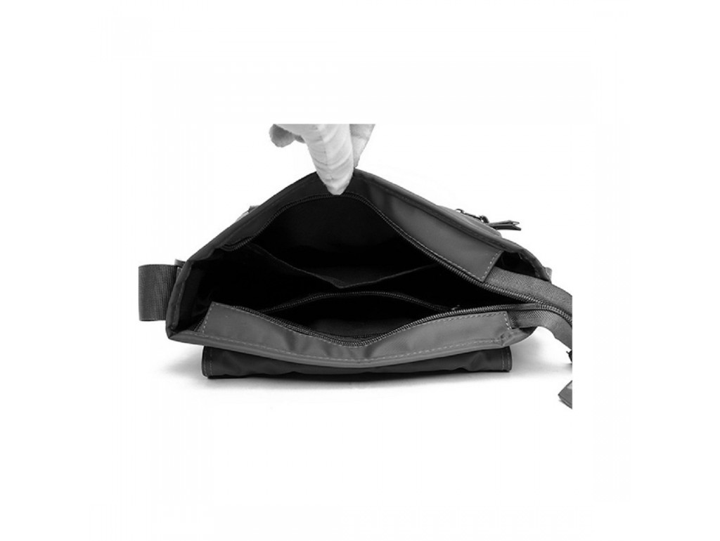 Черный тканевый мессенджер Confident WT1-66965A - Royalbag