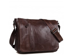 Стильная мужская кожаная сумка через плечо с клапаном Tiding Bag 7338C - Royalbag