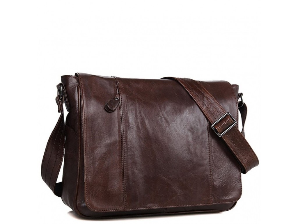 Стильная мужская кожаная сумка через плечо с клапаном Tiding Bag 7338C - Royalbag Фото 1